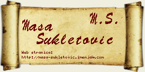 Maša Šukletović vizit kartica